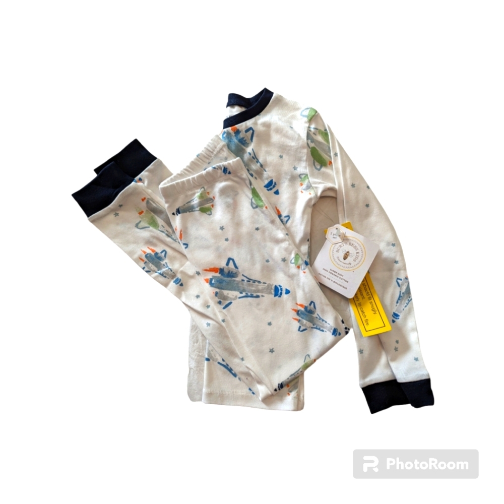 Burt's Bees Size 6 Boys Rocket Pajamas